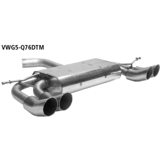 Bastuck Endschalldämpfer DTM mit Doppel-Endrohr 2x Ø 76 mm LH + RH für VW GOLF V Variant (1K5) 1.4 TSI - 125 KW / VWG5-Q76DTM