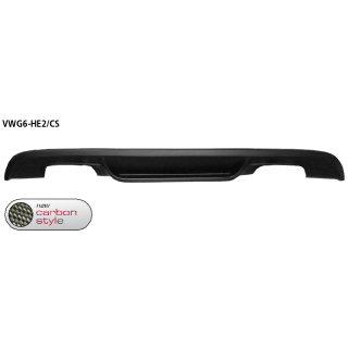 Bastuck Heckschürzeneinsatz mit Auschnitt für 2x Doppel-Endrohr Carbon Style für VW GOLF VI (5K1) 2.0 GTi - 173 KW / VWG6-HE2/CS