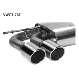 Bastuck Endschalldämpfer mit Doppel-Endrohr LH 2x Ø 76 mm mit Lippe 20° schräg geschnitten für VW GOLF VII (5G1, BE1) 2.0 GTD - 135 KW / VWG7-76E