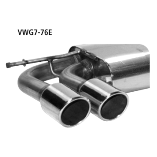 Bastuck Endschalldämpfer mit Doppel-Endrohr LH 2x Ø 76 mm mit Lippe 20° schräg geschnitten für VW GOLF VII (5G1, BE1) 1.4 TSI - 103 KW / VWG7-76E