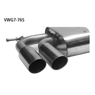Bastuck Endschalldämpfer mit Doppel-Endrohr LH 2x Ø 76 mm 20° schräg geschnitten für VW GOLF VII (5G1, BE1) 2.0 TDI 4motion - 110 KW / VWG7-76S