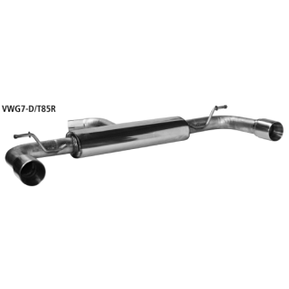 Bastuck Endschalldämpfer mit Einfach-Endrohr LH + RH 1x Ø 85 mm im RACE Look für VW GOLF VII Kombi (BA5) 2.0 TDI 4motion - 110 KW / VWG7-D/T85R