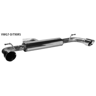 Bastuck Endschalldämpfer mit Einfach-Endrohr LH + RH 1x Ø 90 mm 30° schräg geschnitten für VW GOLF VII (5G1, BE1) 2.0 GTD - 135 KW / VWG7-D/T90RS