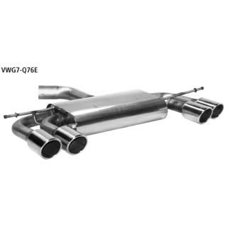 Bastuck Endschalldämpfer mit Doppel-Endrohr LH + RH 2x Ø 76 mm mit Lippe 20° schräg geschnitten für VW GOLF VII (5G1, BE1) 2.0 GTD - 135 KW / VWG7-Q76E