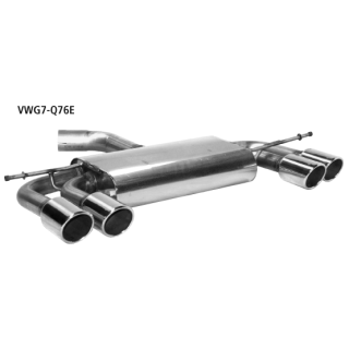 Bastuck Endschalldämpfer mit Doppel-Endrohr LH + RH 2x Ø 76 mm mit Lippe 20° schräg geschnitten für VW GOLF VII (5G1, BE1) 1.2 TSI - 77 KW / VWG7-Q76E