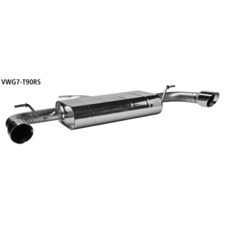 Bastuck Endschalldämpfer mit Einfach-Endrohr LH + RH 1x Ø 90 mm 30° schräg geschnitten für VW GOLF VII (5G1, BE1) 1.2 TSI - 77 KW / VWG7-T90RS