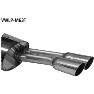 Bastuck Endschalldämpfer mit Doppel-Endrohr 2x Ø 63 mm für VW LUPO (6X1, 6E1) 1.4 - 44 KW / VWLP-M63T