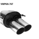 Bastuck Endschalldämpfer mit Doppel-Endrohr 2x...