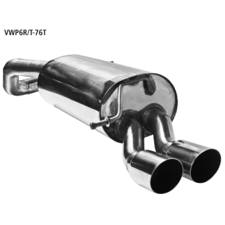 Bastuck Endschalldämpfer mit Doppel-Endrohr 2x Ø 76 mm 20° schräg geschnitten für VW POLO (6R, 6C) 1.4 TSI - 110 KW / VWP6R/T-76T