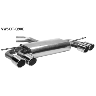Bastuck Endschalldämpfer mit Doppel-Endrohr LH + RH 2x Ø 90 mm mit Lippe 20° schräg geschnitten für VW SCIROCCO (137, 138) 2.0 TSI - 147 KW / VWSC/T-Q90E