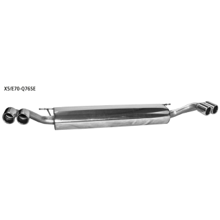 Bastuck Endschalldämpfer mit Doppel-Endrohr SLASH 2x Ø 76 mm LH + RH mit Lippe für BMW X5 (E70) xDrive 30 i - 200 KW / X5/E70-Q76SE
