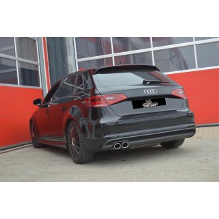 FMS Street Beast 76mm Single Sportauspuffanlage ab Kat für AUDI A3 Sportback (8VA, 8VF) 2.0 TDI - 110 KW / SBAU53A-X3-x