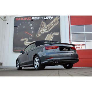 FMS Street Beast 76mm Single Sportauspuffanlage ab Kat für AUDI A3 Cabriolet (8V7, 8VE) 2.0 TDI - 135 KW / SBAU57A-X3-x