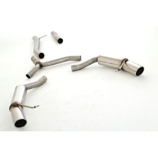 Friedrich Motorsport 76mm Duplex-Anlage Edelstahl / 991037-X3-X