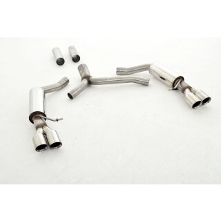 Friedrich Motorsport 76mm Duplex-Sportendschalldämpfer Audi A5 B8 Sportback Frontantrieb und Quattro / 971038ASLD-X3-X