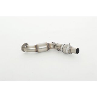 Friedrich Motorsport 76mm Downpipe mit 200 Zellen Sport-Kat. Edelstahl / 981365-X3-DPKA