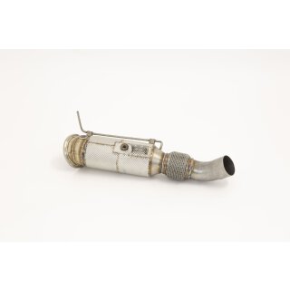 Friedrich Motorsport 114>>>76mm Downpipe mit 200 Zellen HJS Sport-Kat. Edelstahl / 981353T-DPKAHJS
