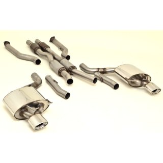 Friedrich Motorsport 70mm Duplex-Anlage mit 200 Zellen Sport-Kats. BMW E63 / 881344D-X