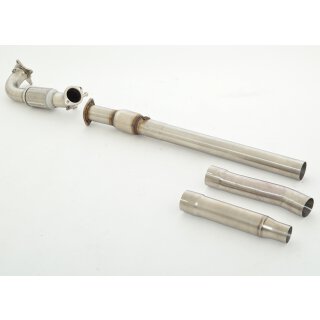 FMS 76mm Downpipe mit 200 ZellenSport Katalysator für AUDI A3 Sportback 8PA 2.0 TFSI quattro - 147 KW / 981032-X3-DPKA