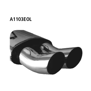 Bastuck Endschalldämpfer DTM mit Doppel-Endrohr 2x Ø 76 mm für OPEL ASTRA F Caravan (51_, 52_) 2.0 i 16V - 100 KW / A1103EOL