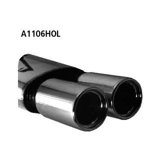 Bastuck Endschalldämpfer mit Doppel-Endrohr 2x Ø 90 mm Kadett E Fließheck Cabrio für OPEL ASTRA F (56_, 57_) 1.6 i - 55 KW / A1106HOL