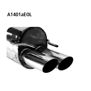 Bastuck Endschalldämpfer mit Doppel-Endrohr 2x Ø 76 mm für OPEL OMEGA B Caravan (21_, 22_, 23_) 3.2 V6 - 160 KW / A1401aEOL