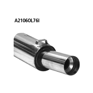 Bastuck Endschalldämpfer mit Einfach-Endrohr 1x Ø 76 mm für OPEL KADETT C City 1.2 S - 44 KW / A2106OL76I