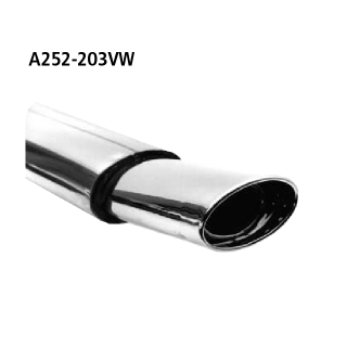 Bastuck Endschalldämpfer mit Einfach-Endrohr oval 153x 95 mm für VW GOLF II (19E, 1G1) 1.3 - 40 KW / A252-203VW