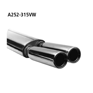 Bastuck Endschalldämpfer mit Doppel-Endrohr 2x Ø 76 mm für VW GOLF II (19E, 1G1) 1.6 TD - 44 KW / A252-315VW