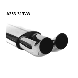 Bastuck Endschalldämpfer mit Doppel-Endrohr DTM 2x Ø 76 mm für VW GOLF III (1H1) 1.9 TDI Syncro (1HX1) - 66 KW / A253-313VW