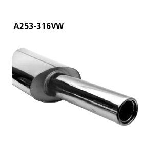 Bastuck Endschalldämpfer mit Einfach-Endrohr 1x Ø 90 mm für VW GOLF III (1H1) 1.8 Syncro (1HX1) - 66 KW / A253-316VW