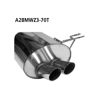 Bastuck Endschalldämpfer mit Doppel-Endrohr 2x Ø 70 mm für BMW Z3 (E36) 2.8 - 141 KW / A2BMWZ3-70T