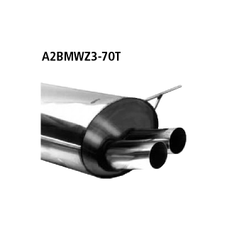 Bastuck Endschalldämpfer mit Doppel-Endrohr 2x Ø 70 mm für BMW 3 Compact (E36) 318 ti - 103 KW / A2BMWZ3-70T