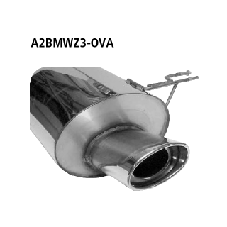 Bastuck Endschalldämpfer mit Einfach-Endrohr oval 153x 95 mm 316i 1.9l Compact für BMW Z3 (E36) 2.0 - 110 KW / A2BMWZ3-OVAL