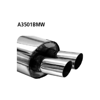 Bastuck Endschalldämpfer mit Doppel-Endrohr 2x Ø 76 mm BMW 316i / 318i E36 für BMW 3 Cabriolet (E36) 318 i - 85 KW / A3501BMW