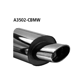Bastuck Endschalldämpfer mit Einfach-Endrohr oval 153x 95 mm BMW Compact E36 für BMW 3 Compact (E36) 316 i - 75 KW / A3502-CBMW