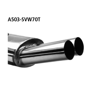 Bastuck Endschalldämpfer mit Doppel-Endrohr 2x Ø 70 mm für VW POLO (86C, 80) 1.3 - 40 KW / A503-SVW70T