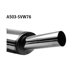 Bastuck Endschalldämpfer mit Einzel-Endrohr 1x Ø 76 mm für VW POLO Coupe (86C, 80) 1.0 KAT - 33 KW / A503-SVW76