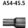 Bastuck Adapter Komplettanlage auf Serienanlage auf Ø 45.5 mm für VW POLO (6R, 6C) 1.2 - 44 KW / A54-45.5