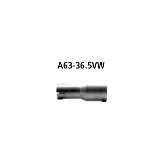 Bastuck Adapter Endschalldämpfer auf Serienanlage auf Ø 36.5 mm für SKODA FABIA Stufenheck (6Y3) 1.9 SDI - 47 KW / A63-36.5VW