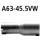 Bastuck Adapter Hauptschalldämpfer auf Serienanlage auf Ø 45.5 mm für VW SCIROCCO (53B) 1.6 - 53 KW / A63-45.5VW
