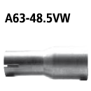 Bastuck Adapter Verbindungsrohr auf Serienanlage auf Ø 48.5 mm für MINI MINI Cabriolet (R57) Cooper - 88 KW / A63-48.5VW