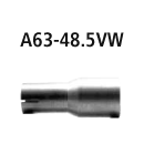 Bastuck Adapter Verbindungsrohr auf Serienanlage auf Ø 48.5 mm für KIA PRO CEED (ED) 1.4 - 77 KW / A63-48.5VW