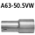 Bastuck Adapter Komplettanlage auf Ø 50.5 mm für FORD MONDEO III Stufenheck (B4Y) 2.0 16V DI / TDDi / TDCi - 66 KW / A63-50.5VW