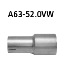 Bastuck Adapter Komplettanlage oder Endschalldämpfer auf Serienanlage auf Ø 52.0 mm für MAZDA 6 Hatchback (GG) 2.0 DI - 89 KW / A63-52.0VW