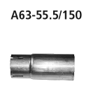 Bastuck Adapter Komplettanlage auf Serie auf Ø 55.5 mm für AUDI A4 Allroad (8KH, B8) 2.0 TDI quattro - 125 KW / A63-55.5/150