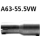 Bastuck Adapter Endschalldämpfer auf Serie auf Ø 55.5 mm für AUDI A4 Avant (8D5, B5) 2.4 - 121 KW / A63-55.5VW