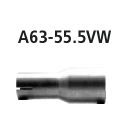 Bastuck Adapter Endschalldämpfer auf Serie auf Ø 55.5 mm für CITROEN C2 (JM_) 1.6 VTS - 90 KW / A63-55.5VW