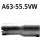 Bastuck Adapter Endschalldämpfer auf Serie auf Ø 55.5 mm für VW POLO (6R, 6C) 1.2 TDI - 55 KW / A63-55.5VW