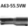Bastuck Adapter Endschalldämpfer auf Serie auf Ø 55.5 mm für FORD FUSION (JU_) 1.6 TDCi - 66 KW / A63-55.5VW